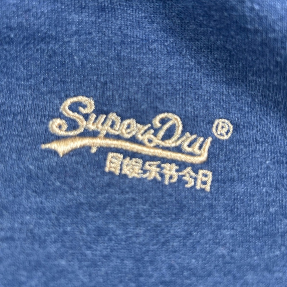 SUPERDRY Orange Label Elite Hooded Pullover Sweatshirt Blue Wom US 8 UK 12 EU 40 - Picture 5 of 12